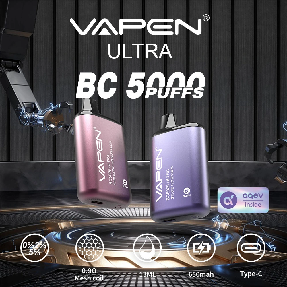 Vapen Ultra Bc5000 World Rechargeable Type-C E- Cigarette Starter Kits Pod Device Metallic Gradident 13ml Pre-Filled Wholesale Vape Pen 5000 Puffs