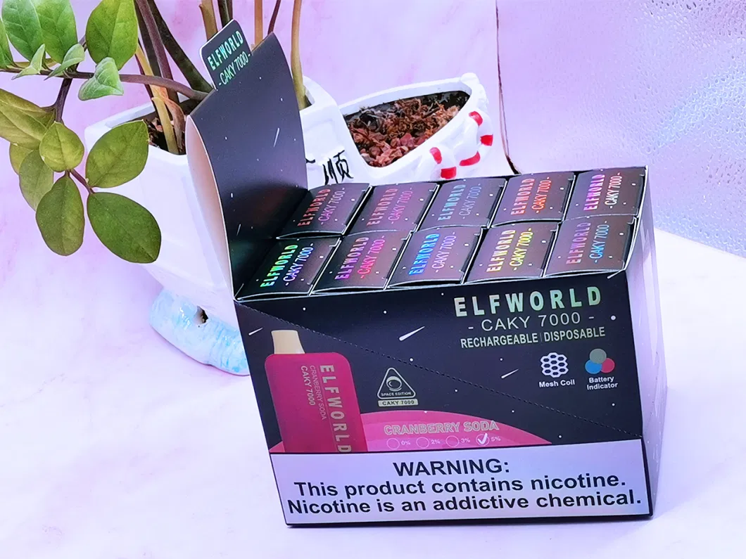 Wholesale Elfworld Crystal Caky 7000 Puff Elfworld Lost Elf World Orion Puff Vape Bar Clear 7500 Disposable Vape Distributors E Cigarette RM 7000 Puffs