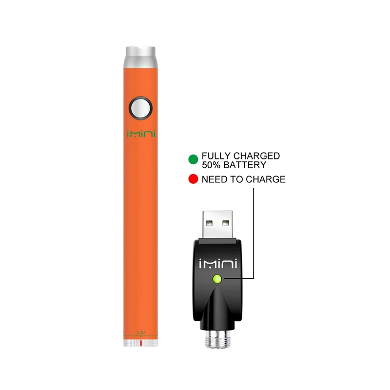 Original Imini 650mAh Battery 14mm Ari Vape Pen 1.8-4.2V Preheat Variable Voltage VV Batteries for 510 Cartridges Carts Preheat 510 Vape E Hookah Charger Amazon