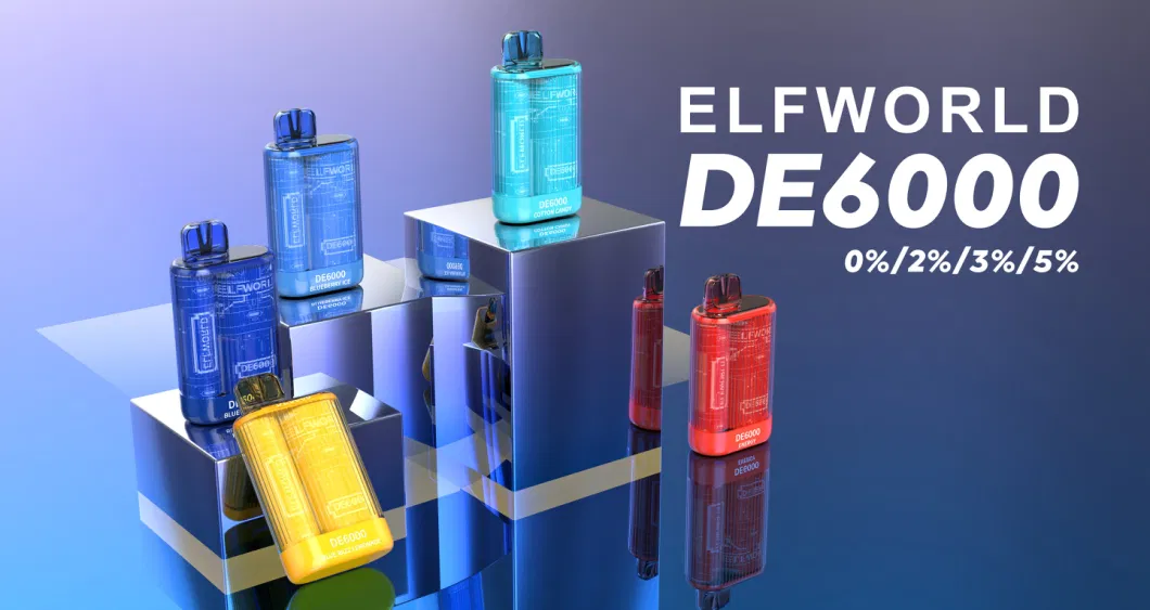 High Quality Electronic Cigarette Elfworld De6000 Crystal Puff Elfworld Lost Elf World Orion Puff Vape Bar Clear 7500 Disposable Vape RM 7500 Puffs