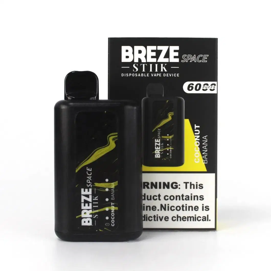 Breze Stiik Space 6000 Puff Wholesale Zbood Burberry Elite Legend PRO Sc6000 Tug Boat Ultra Plastic Dispsoable Vape