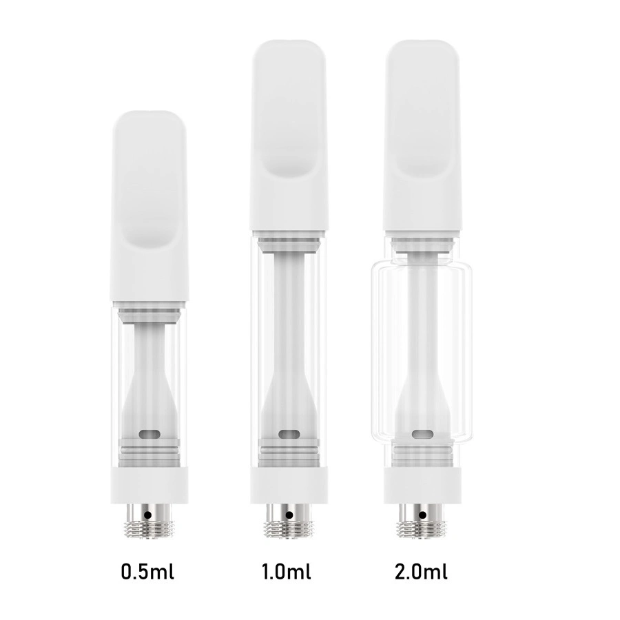 Refillable D8 D9 D10 Atomizer H10 0.5ml 1ml 2ml Glass Tank 2.0mm Intake Hole 510 Thread Battery Vape Pen Cartridge for C B D T H C Hhc Thick Oil