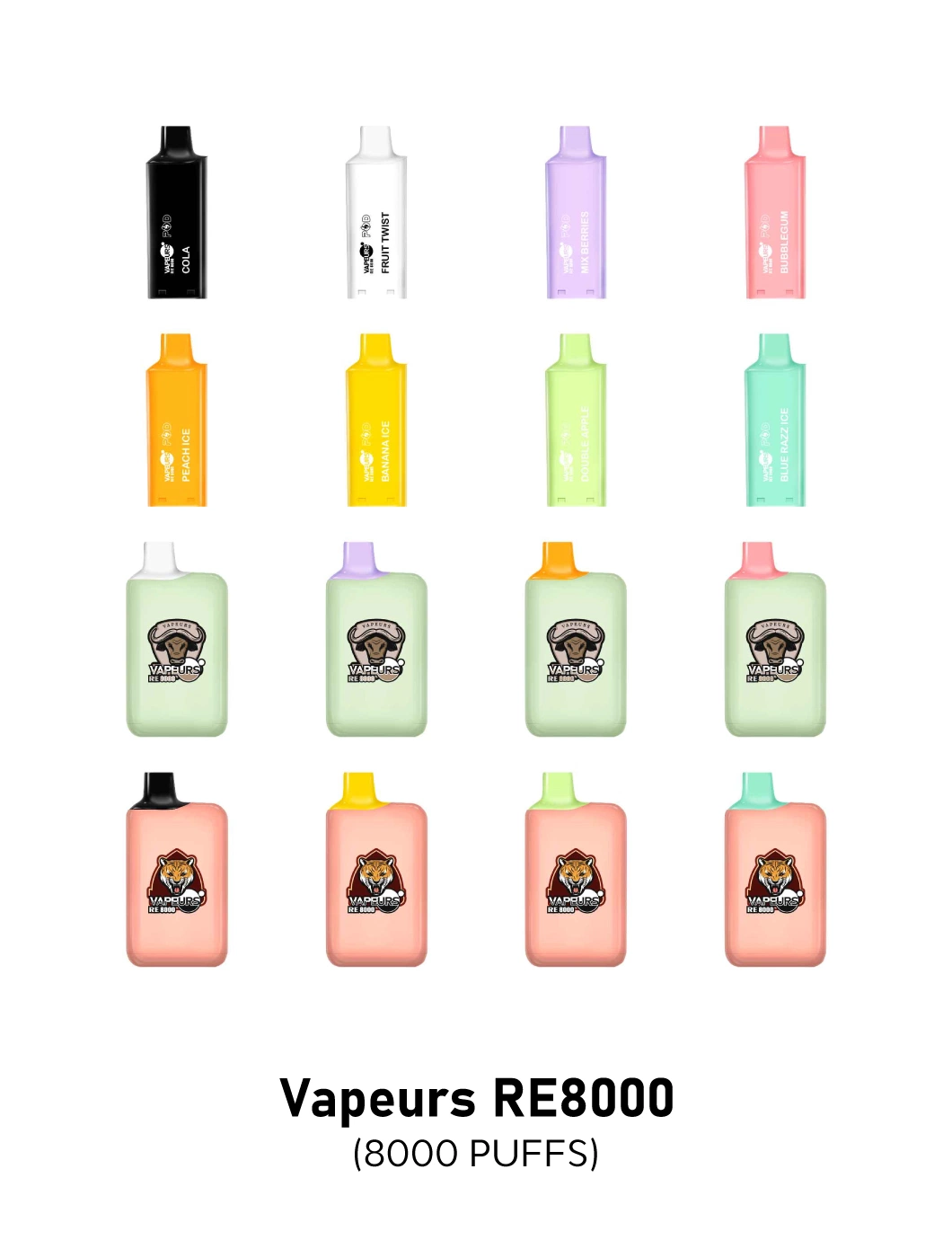 E Liquid for Disposable Vaporizer Cigarette Vapeurs 30ml 50mg Fruit Mixed Flavors E Liquid for Cartridges