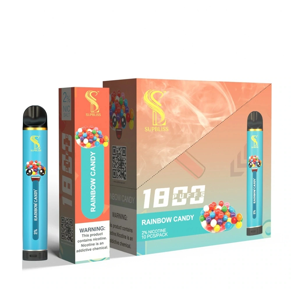 Kiwi Strawberry 12 Colors Supbliss Extra Disposable E Cigarette 1800puffs Electronic Cigarette Pod