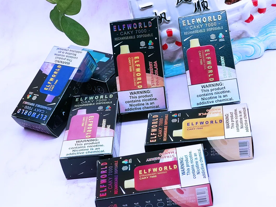 Wholesale Elfworld Crystal Caky 7000 Puff Elfworld Lost Elf World Orion Puff Vape Bar Clear 7500 Disposable Vape Distributors E Cigarette RM 7000 Puffs