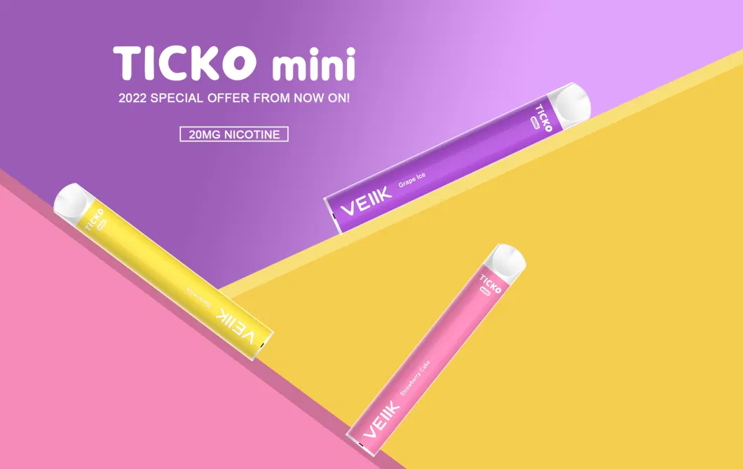 Newest 2023 2ml 800puffs Veiik Ticko Mini Wholesale Disposable Vape
