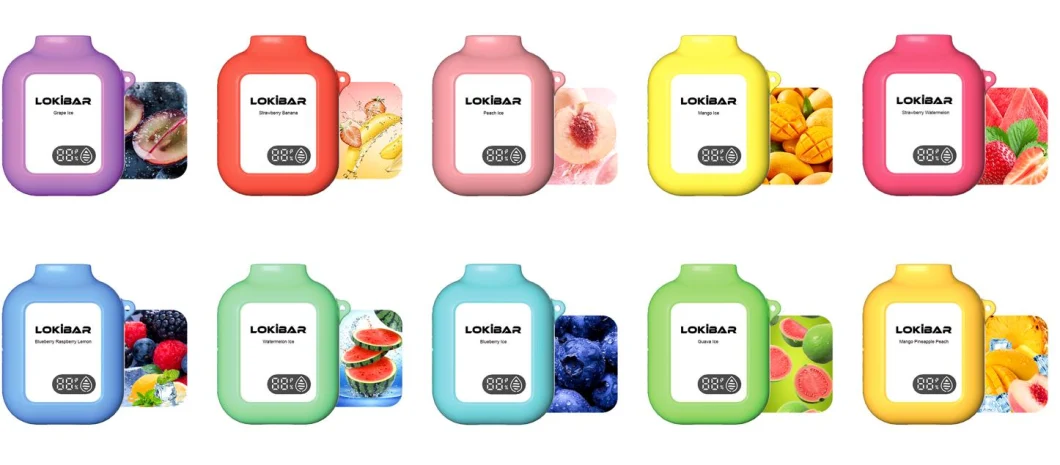 2023 Latest Generation Lava Bar 7000 Puff Smart Screen Rechargeable 15ml E-Liquid Disposable Vape Pod OEM Available