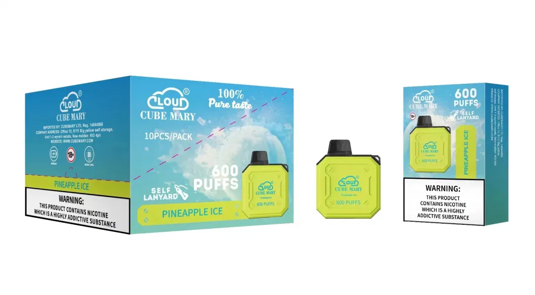 100% Original Amazon Price Cloud Cube Mary 600 Puffs Disposable Vape Mini Electronic Cigarette