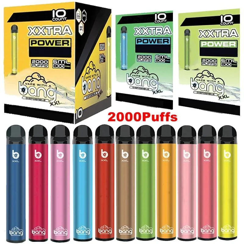 Good Quality Bang XXL 2000 Puffs Disposable Electronic Cigarette Kit Flavors 6ml Vape