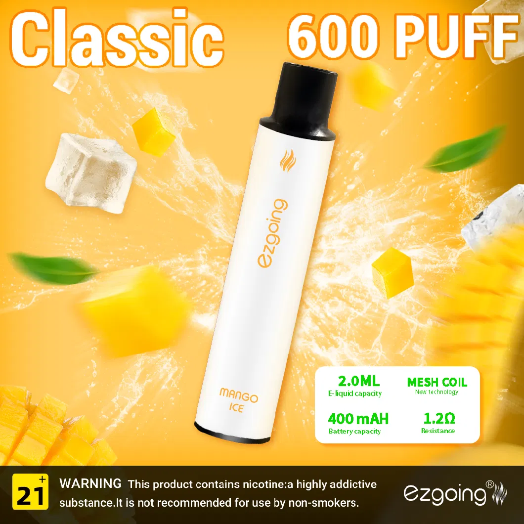 600puff Puffs Tpd-Registered E-Liquid 2ml Super E Hookah Charger