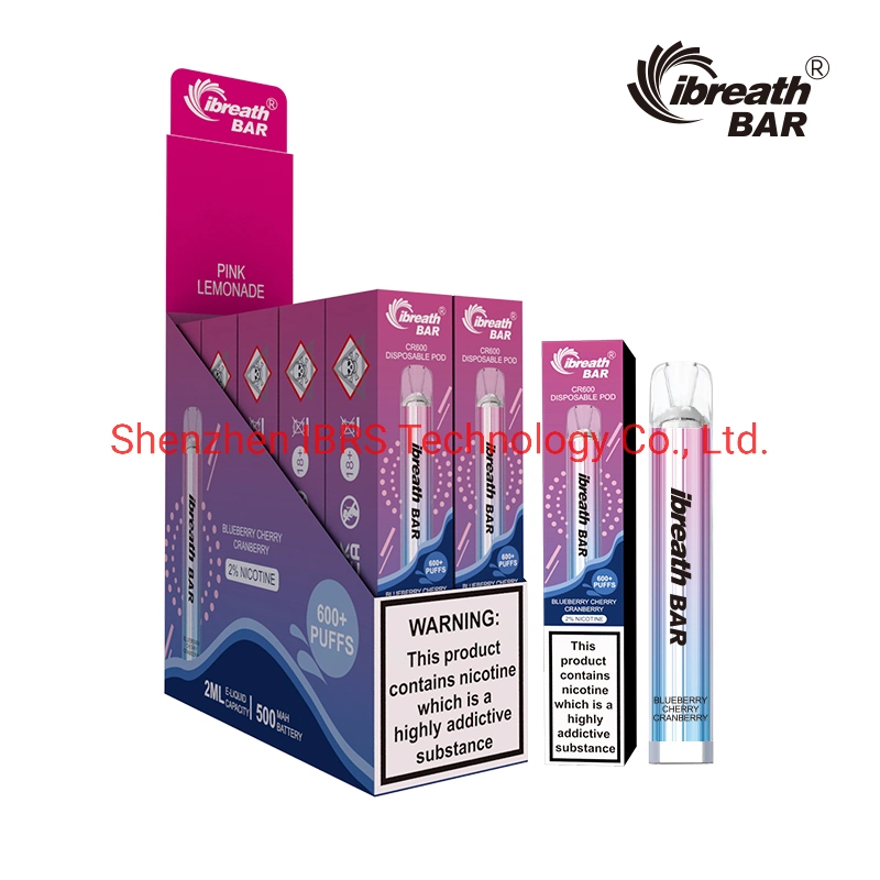 Hottest Selling OEM ODM Mesh Coil 600puffs Tpd Flavors Crystal Disposable Vape Bar with 2ml Ejuice