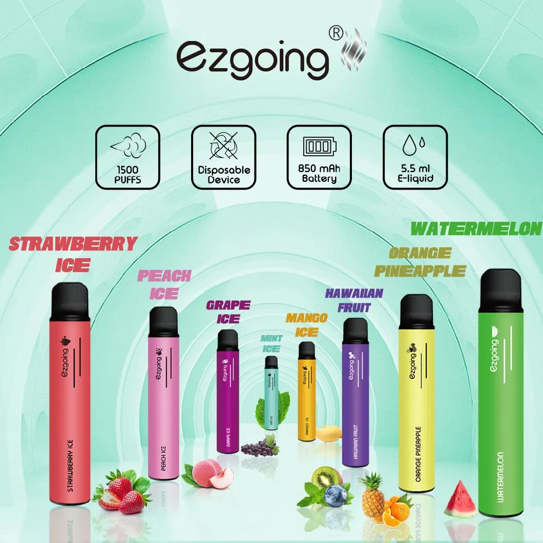 Mini Disposable Vape Pen Vape Pods Fruit Mint Ezgoing 1500 Puffs OEM Factory Wholesale I Vape