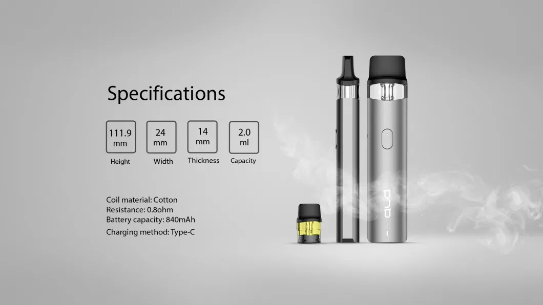 Safe and Reliable Dual Indicator Light Intelligent Sentry Refilling Vape E-Cigar