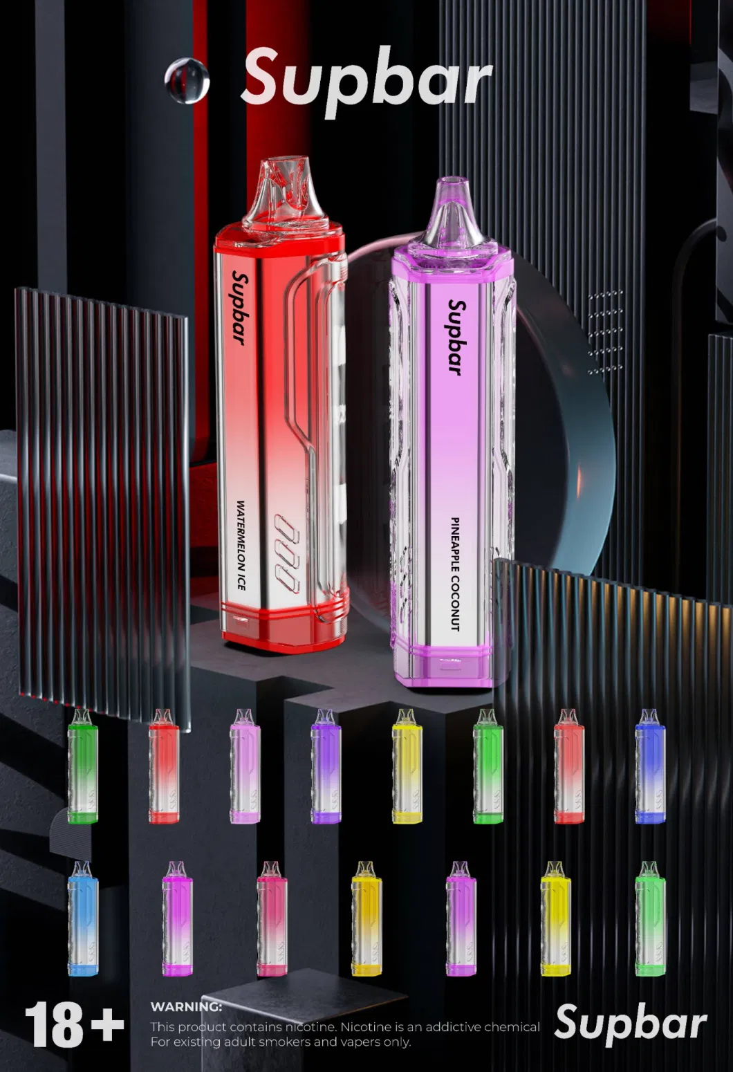 Supbar Shiny Nano 600 Puffs Tpd Disposable Pod Box Disposable Vape Pen OEM E-Cigarette Bar Disposable Vape