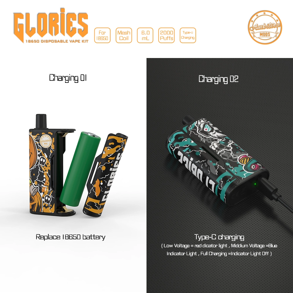 The Newest 18650 Disposable Vape Kit --Glories Kit by Ambition Mods