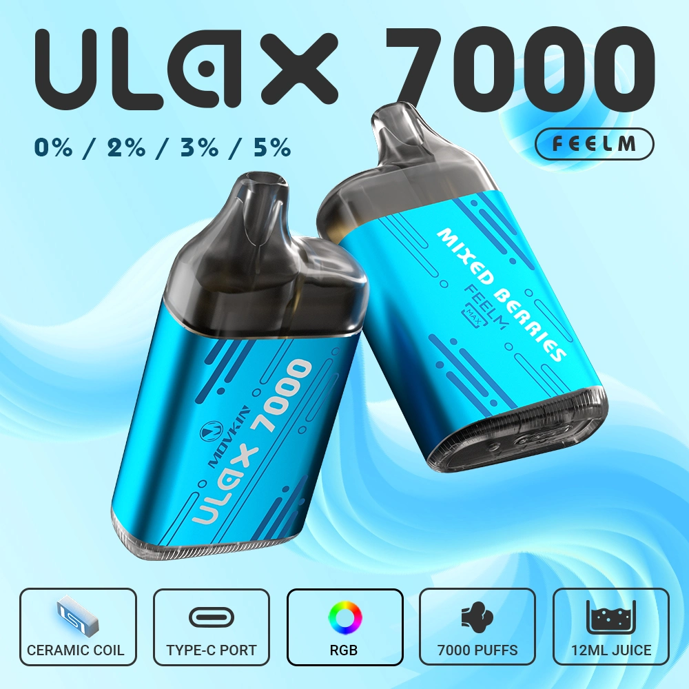 Wholesale Disposable Ecig Ulax 7000 Puffs Vape with Ceramic Coil Great Taste