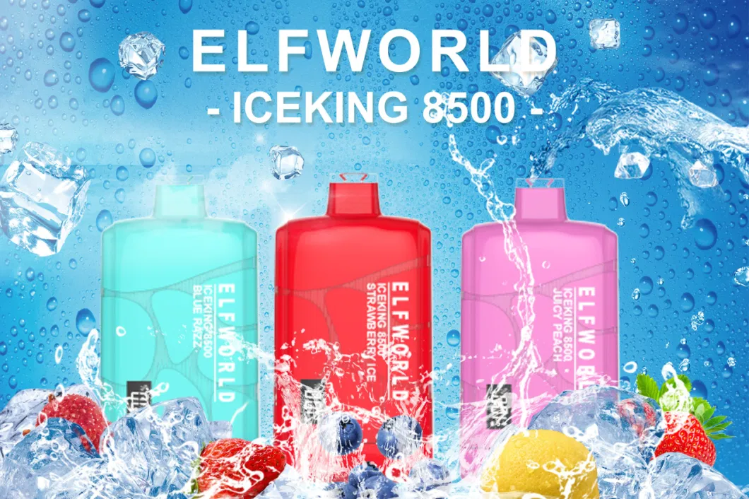 Elfworld Iceking 8500 Hot Selling Smart LED Display Multi Pure Taste Flavors High Quality Orion 17ml E-Juice Big Smoke Vape Dazzle 7500 Puff Bar Disposable