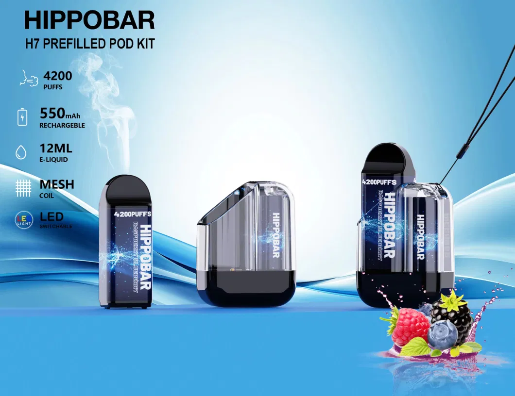 Hippobar 4200puffs OEM Disposable Changeable Vape Pod System Replaceable Tank and Rechargeable Vape Mod Elf World
