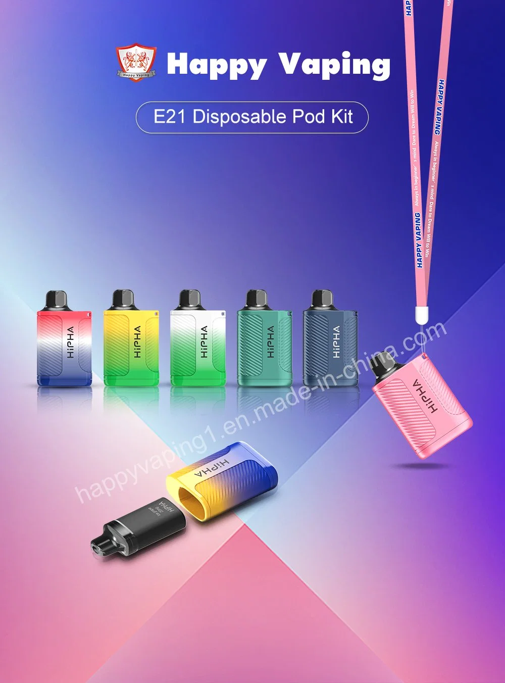 Good Price Hipha Disposable E21 Vaporizer Cost Effective Pod Replaceable Pure Taste 5000 Puffs Elf Lux Bars Pod 1200 Lava Juice Mon Max Vapes