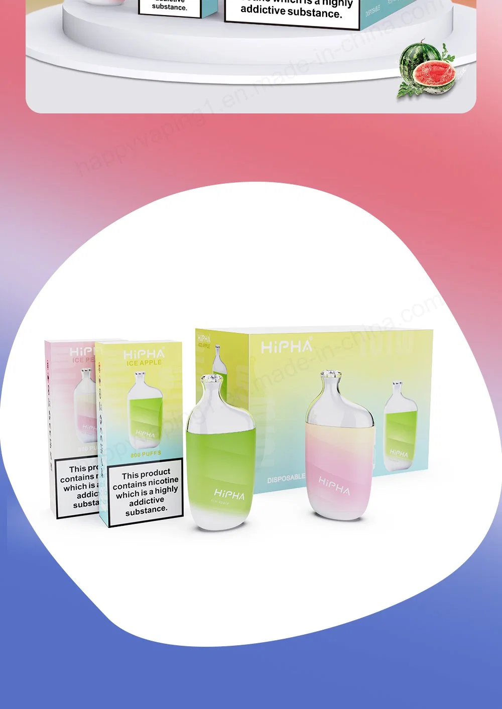 Hot Selling Happy Vaping Mini Prefilled Fruit Flavors Tpd Compliant Vape Pod System Replaceable Delta Liquid 2 Ml Cartridge