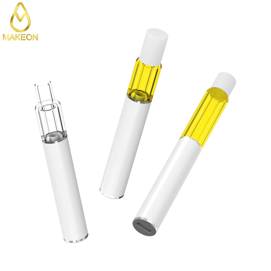 Makeon Gd9 Full Glass 0.9/1.0/2.0ml All-in-One Disposable E-Cigarette Vape Distilate Live Resin Thick Oil Tank Pod Cart 2 Gram Premium Vaporizer Vape OEM Design