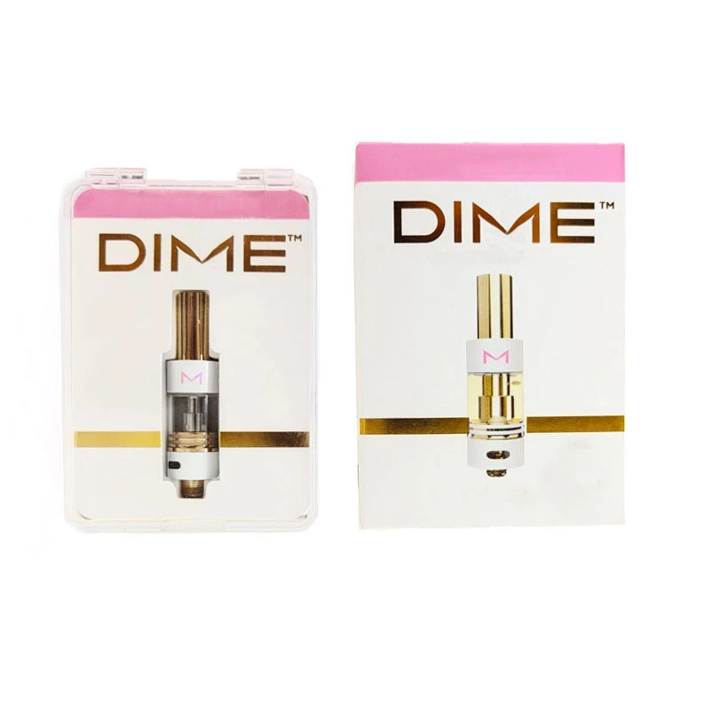 Good Quality 510 Thread Dime 1000mg Vape Carts No Leakage Gold Tip Dime Disposable Vape Pen Carts