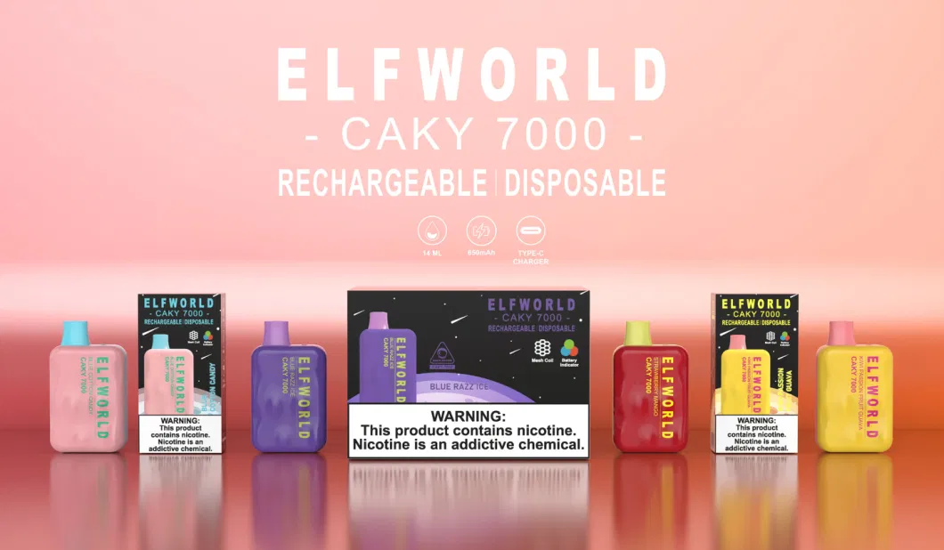 Wholesale Elfworld Crystal Caky 7000 Puff Elfworld Lost Elf World Orion Puff Vape Bar Clear 7500 Disposable Vape Distributors E Cigarette RM 7000 Puffs