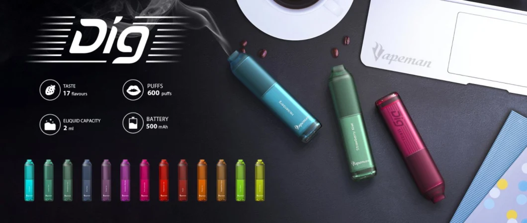 Disposable Electronic Cigarette Vapeman Dig 600puffs Vape Pen Disposable Vs Solo Bar &amp; Solo Plus