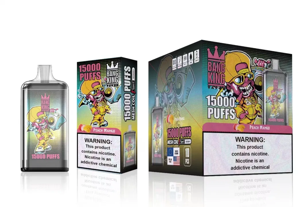 Bang King 15000 15K Puff Vs Wga Crystal King 12000 12K Puff 2% Electronic E Cigarette Disposable Vape