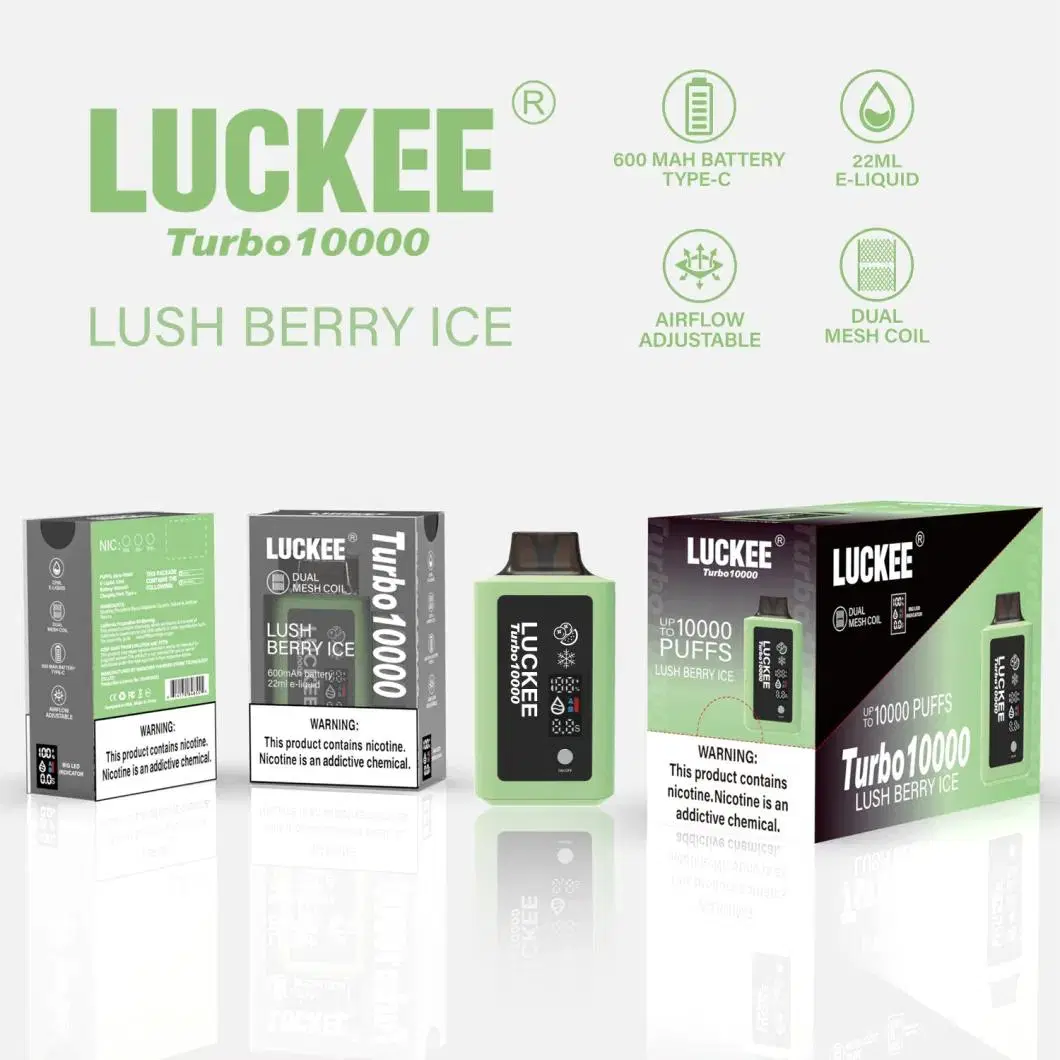 Luckee Turbo 10000 Puff Custom Brand Zbood Cola Plus Gear Husky 8000 Oxo Vape Cigarette Vape Dispsoable Vape