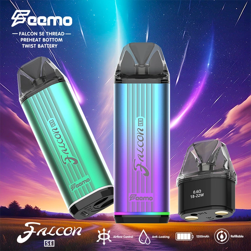 2023 Top Model E-Cigarettes Feemo Falcon in Stock Accept OEM ODM Vape Vs Uwell Voopoo Disposable Vape Pen Mod