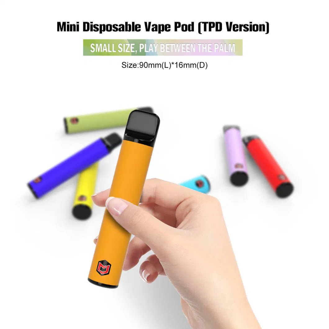 EU UK Hot Selling P Plus Tpd 2ml 600 Puffs Disposable Vape Pen Factory OEM