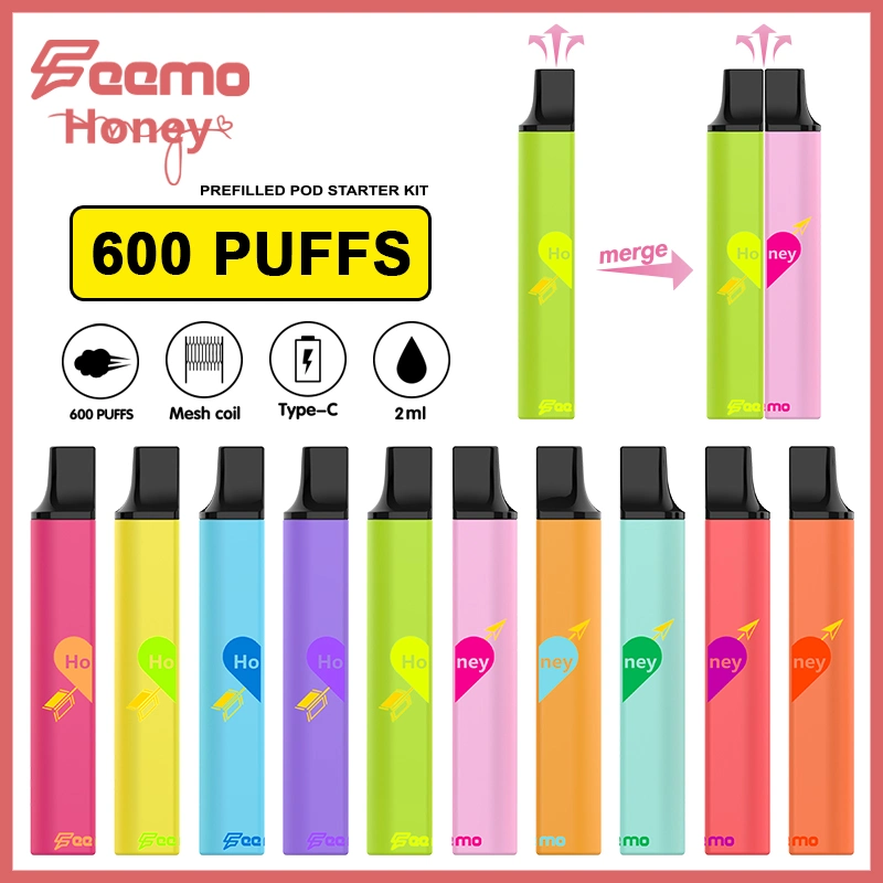 Feemo Disposable Honey Vapor 2ml Pod Cartridge Feemo Vape E-Cigarette Starter Kits with Tpd
