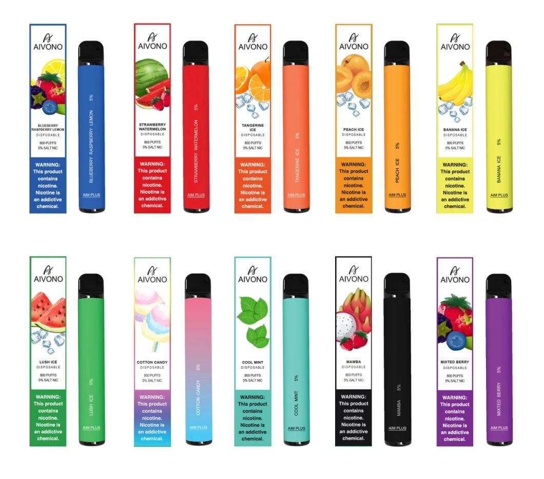 Wholesale 100% Original Aim Plus 800puffs Disposable Vape Pen 550mAh Vs Puff Bar 800 1000 Puffs OEM Disposable Vapes