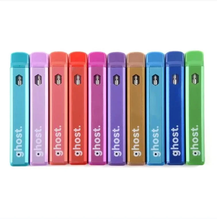 Ghost Delta Disposable E-Cigarettes Vape Pen 280mAh Battery Rechargeable 10 Strains 0.8ml 1.0ml Empty Cartridge