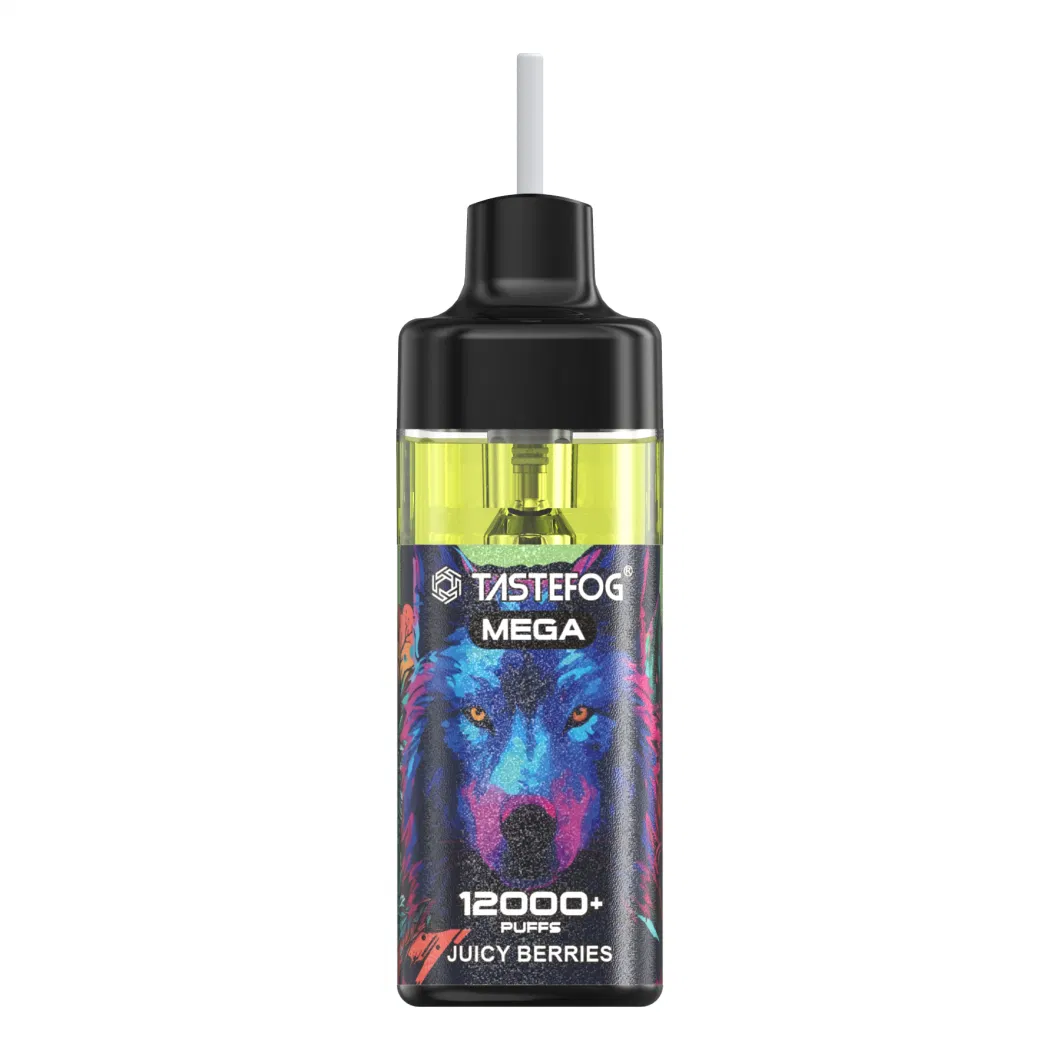Hottest Sell Tastefog Mega 12000+ Puffs Disposable Vape Crystal Tank with RGB Light