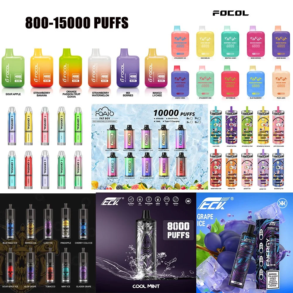 Custom Disposable Wholesale Vape Pen 60 Flavors Puff Plus 800 1000 1500 2500 3000 4000 5000 6000 8000 10000 12000 15000 Puffs Bar