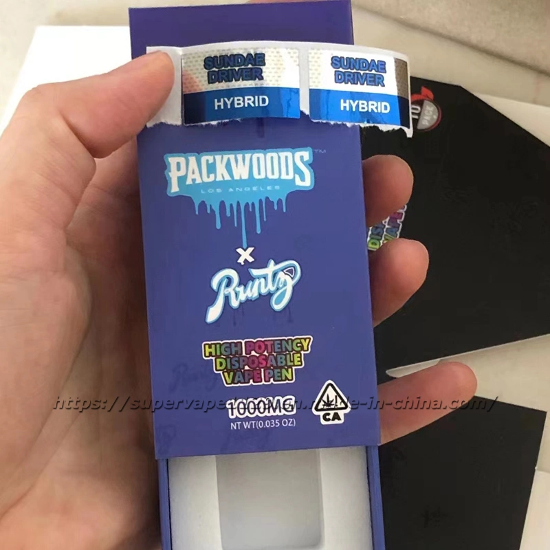 Packwoods X Runty Rechargeable Disposable Vape Pod E-Cigarettes Dabwoods Packman Torch Vape Pen