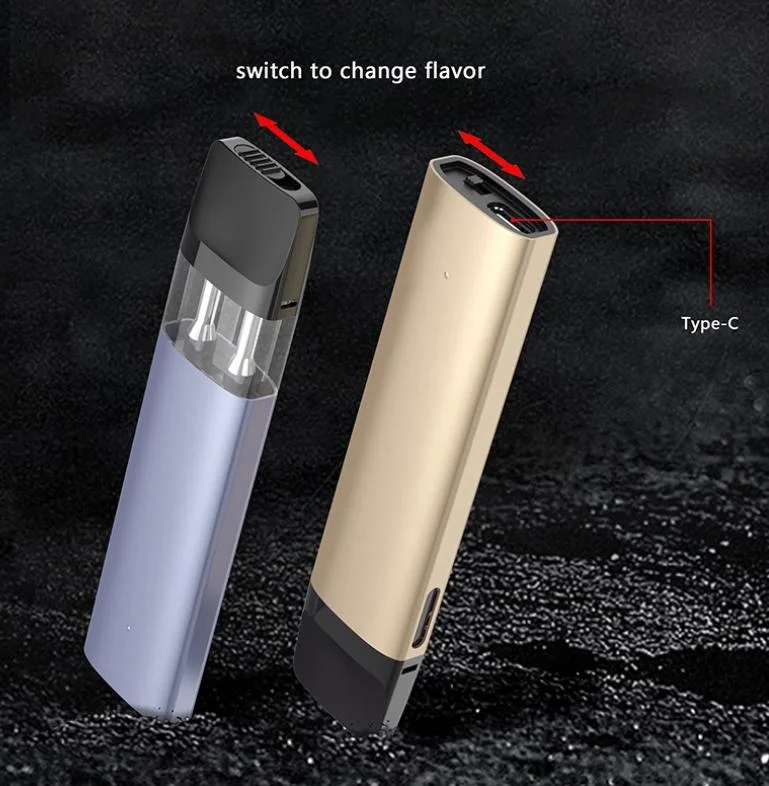 Custom Printing Dual Coil Tank Vaporizer 1ml + 1ml Pod Bar 300mAh Rechargeable Disposable Vape