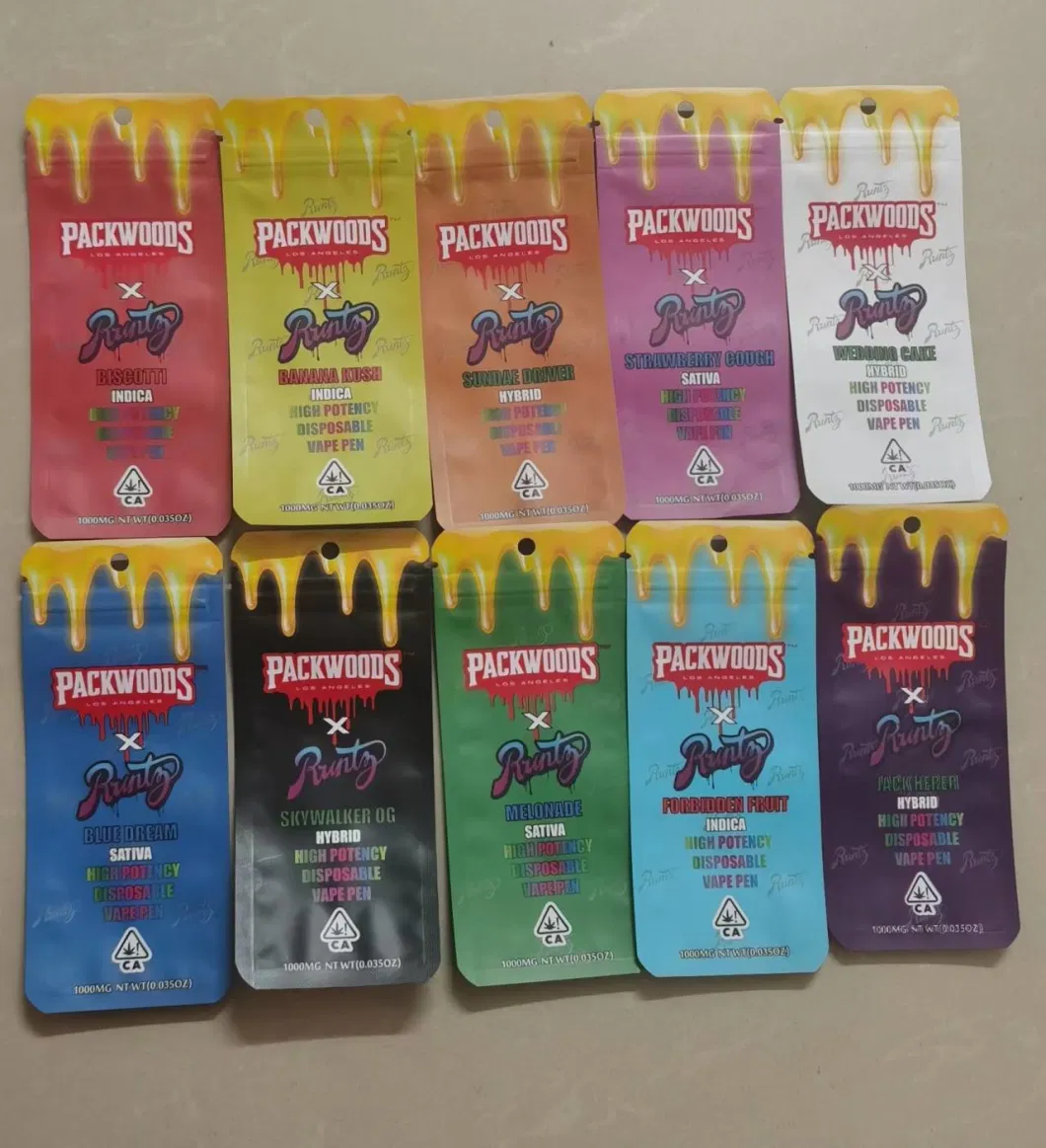 High Potency Packwoods Runtz 1000mg Disposable Vape Pen Empty Electronic Cigarette Vaporizer Runtz Packwoods 10 Flavors