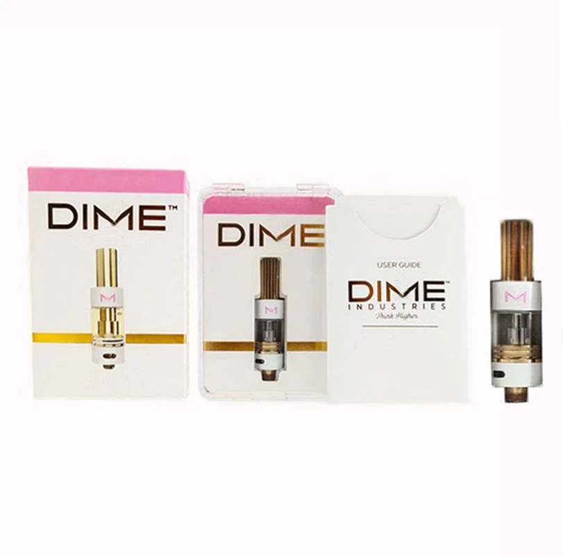 Good Quality 510 Thread Dime 1000mg Vape Carts No Leakage Gold Tip Dime Disposable Vape Pen Carts