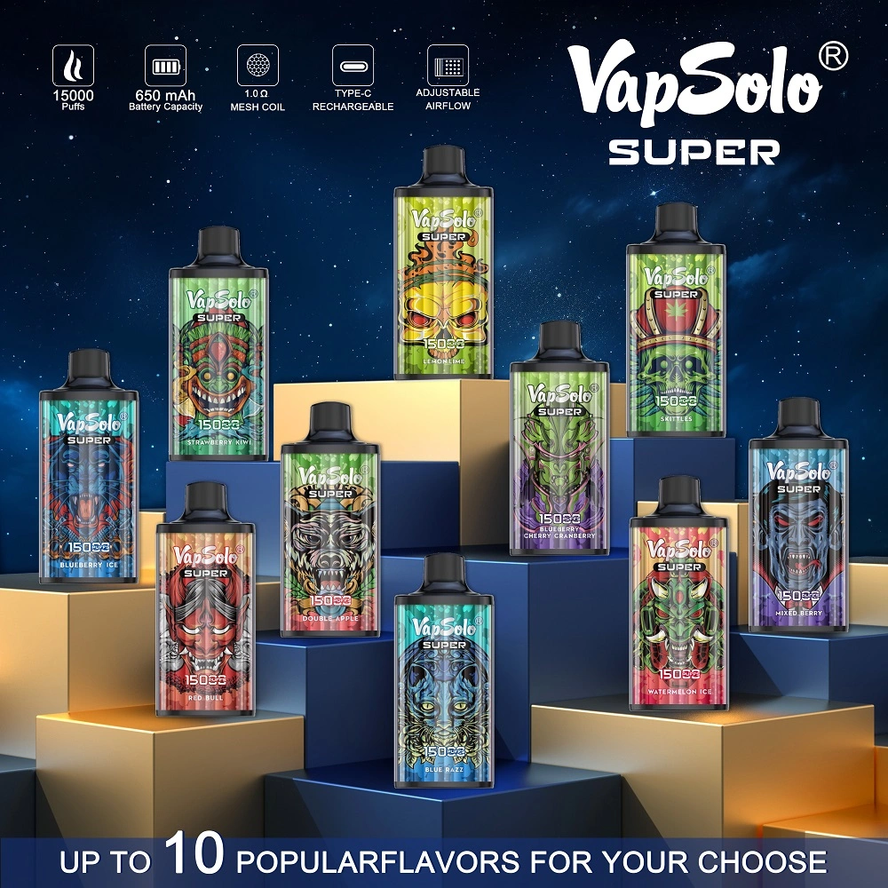 Vapsolo Super Vaper Desechables Aroma King Electronic Cigarette 15000 Puff My Shisha Vape Kits