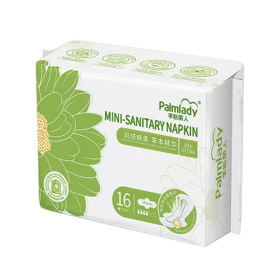  Palmlady Mini Pad ultra fina Servilleta sanitaria algodón superficie sanitaria Servilleta 195mm