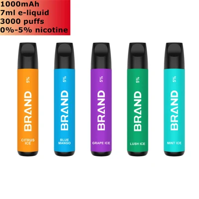  Mayorista I caliente 0 - 5% intensidad de la nicotina 7ml 3000 Soplantes VAPE Vaporizantes electrónicos desechables para cigarrillos
