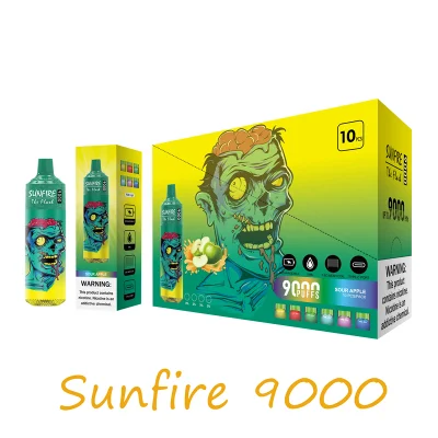 R&M Tornado 9000 Puffs Sunfire Disposabl 9K E cigarrillos Pod Batería recargable electrónica CIGS sin fugas 0% 2%3%5% desechable E Cigarrillos malla bobina 18ml