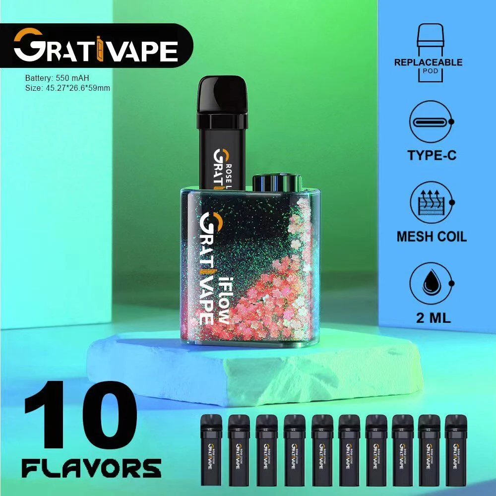 New Fashion Trends Disposable Vape Replaceable Cartridges Grativape Iflow Suit Kit 1000 Puff Pod