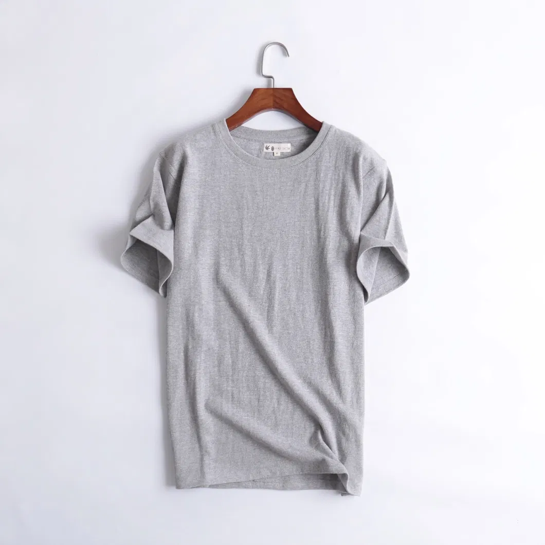 Men&prime; S Hemp Organic Cotton Eco-Friendly Round Neck T-Shirt (MST-180)