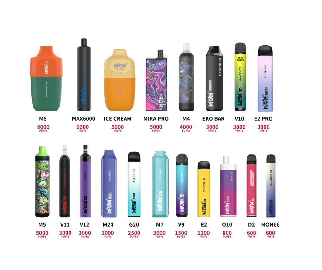 OEM/ODM Disposable Pod Vape Factory 600puffs//3000puffs/5000puffs/8000puffs/10000 Puffs/15000puffs. with Tpd Mhra CE RoHS Pmta Dgm Certificate/Monvaper