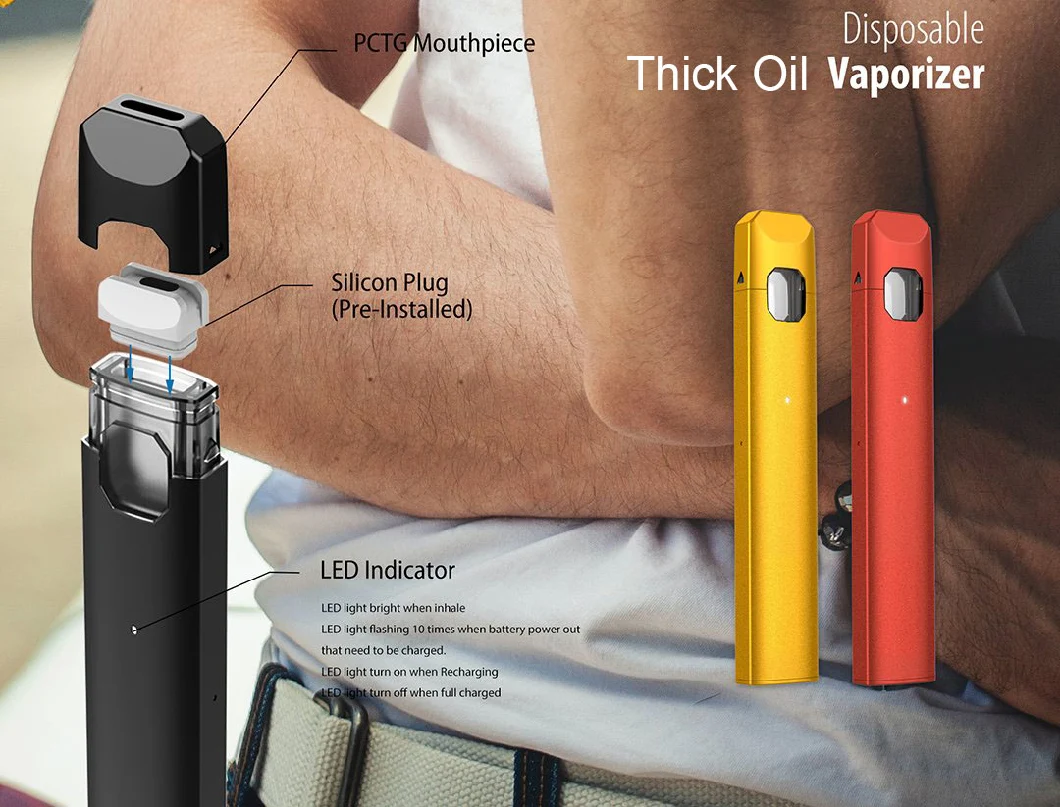 0.5g 1.0g 2.0g Disposable Thick Oil Vape Full Sepctrum Extract Vaporizer Atomizer Pod Ceramic Bucket Coil Cartridge