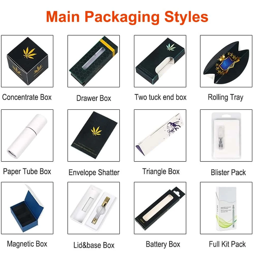 1.0ml Empty Vaporizer Thick Oil 350mAh Battery Vapes Custom Logo Packaging D7 Closed Pod System